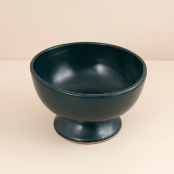 Footed Serving Bowl / Midnight Teal