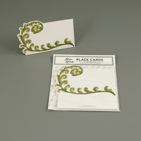 Hester & Cook Paper Place Cards / Fiddlehead Fern