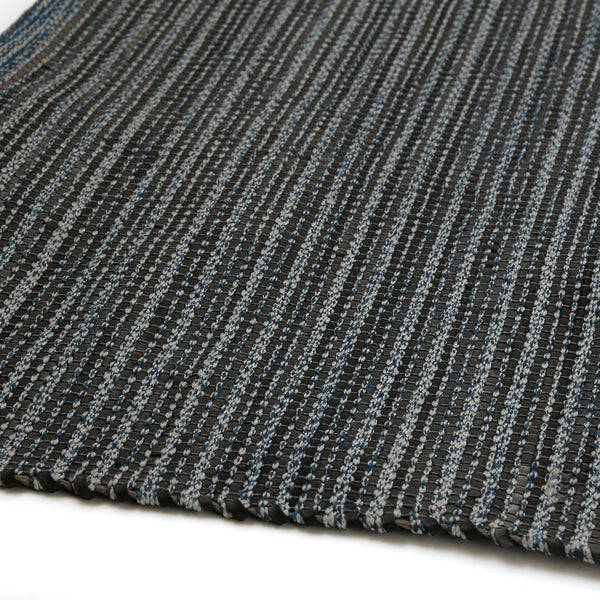 Recycled Plastic ( P.E.T. ) Indoor/Outdoor Rugs / Kingscote Black + sett –  One Mercantile / Sett