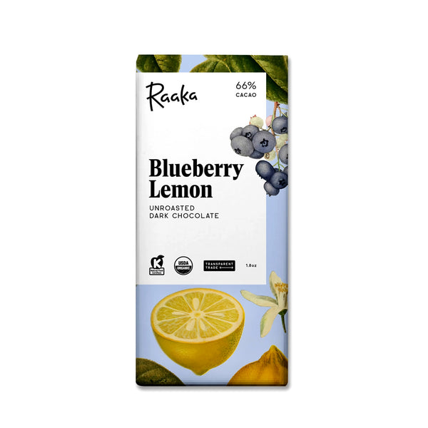 Raaka Chocolate Bar 60% /  Blueberry Lemon