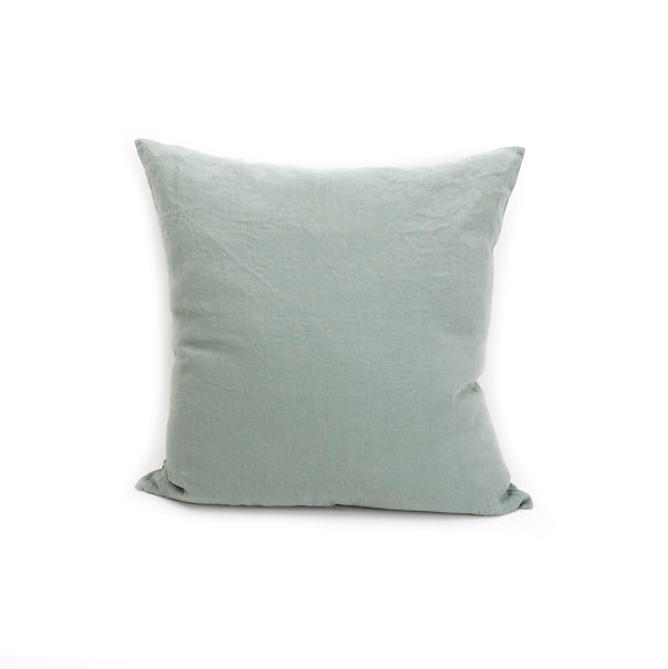 Stonewashed Linen Pillow / Spa Green
