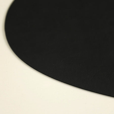 Faux Leather Stone Placemats / Black