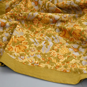 Jardin Mustard Block Print Tablecloth / Round