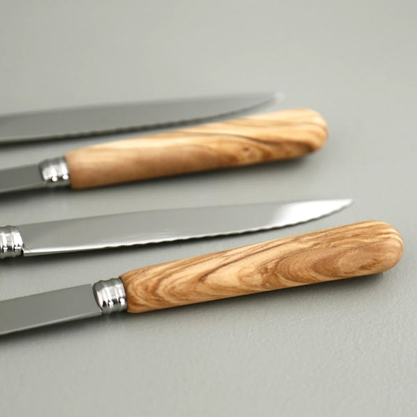 5 PACK LionSTEEL Single Steak Knife 4 W.1.4116 Steel Blade Olive Wood  Handle