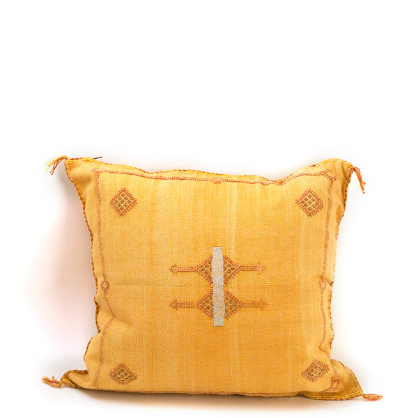 Sabra Silk Square Pillow / Assorted Yellows