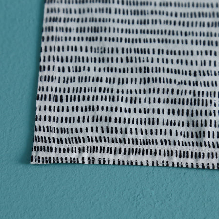 Block Print 4pc Napkin Set / Alice Stripes Black