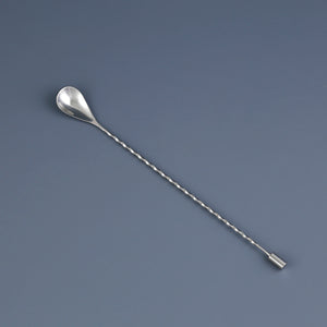 Stainless Flat Top Bar Spoon / Spiral Handle
