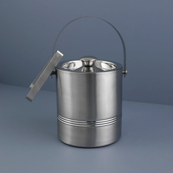 Bel-Air Stainless Double Wall Ice Bucket w/ Tongs