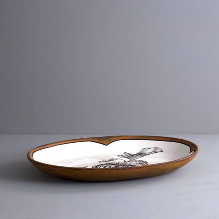 Laura Zindel Small Oval Platter / Carnival Squash