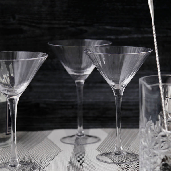 Grass-Cut Martini Glass Set of 4 by Abigails
