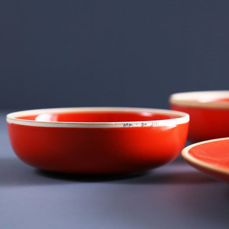 Coral Red Cereal Bowl
