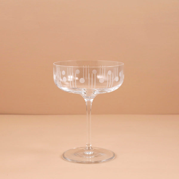 Ribbed Optic Martini Glass / Set of 4 + sett – One Mercantile / Sett