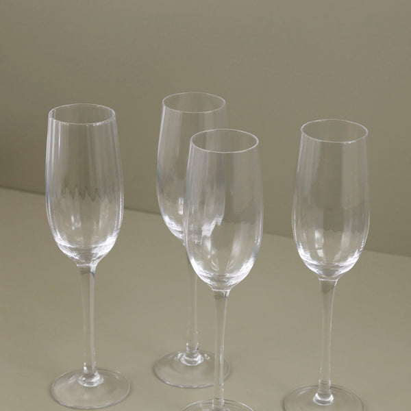 Ribbed Optic Martini Glass / Set of 4 + sett – One Mercantile / Sett