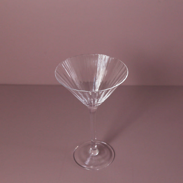 Ribbed Optic Martini Glass / Set of 4 + sett – One Mercantile / Sett