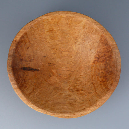14" Hand Carved Wood Bowl