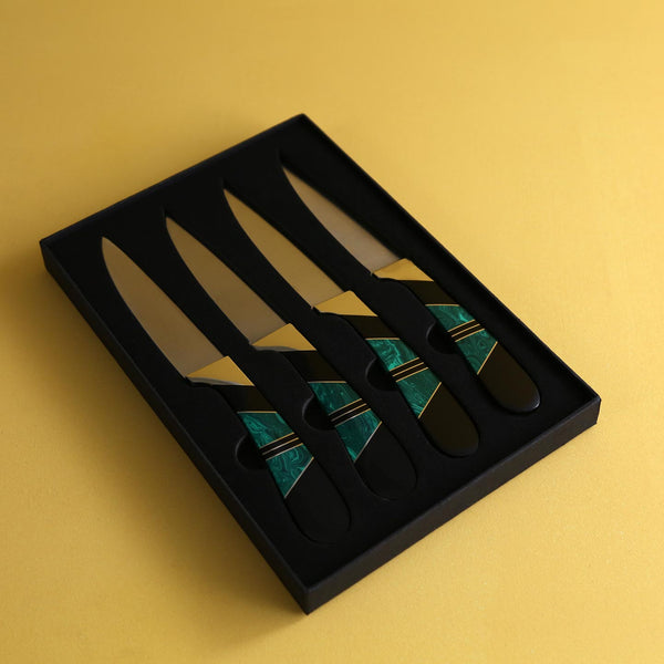 Vein Turquoise Steak Knife Set + sett – One Mercantile / Sett