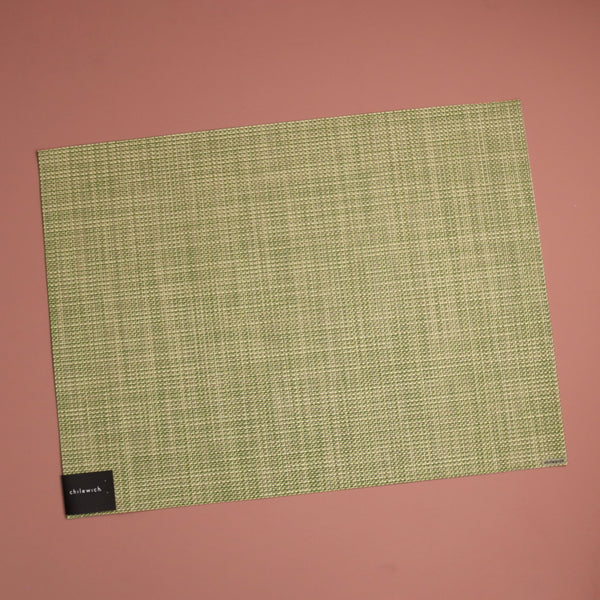 Chilewich Vinyl Placemats / Mini Basketweave Dill Rectangle