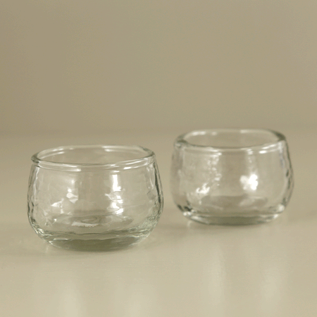 Hammered Glass Dip Bowls