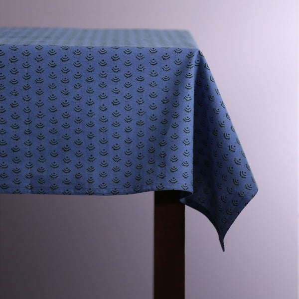 Block Print Tablecloth / Kekri Blue Navy