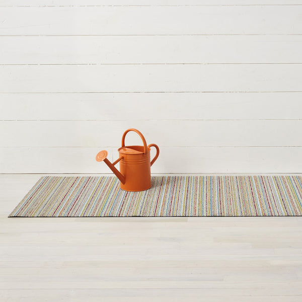 Chilewich Skinny Stripe Shag Big Mat - 36x 60 - Blue