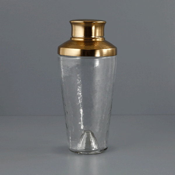 Glass & Brass Cocktail Shaker / Large