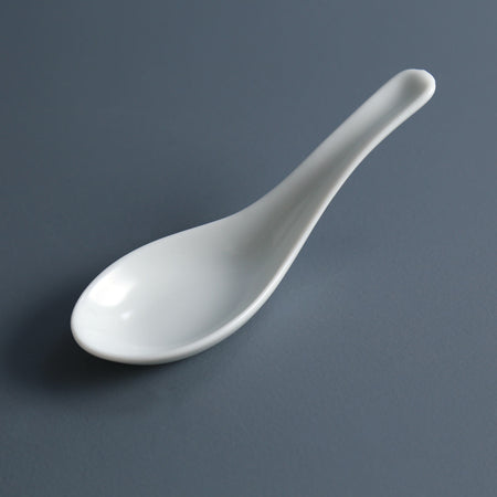 White Porcelain Soup Spoon
