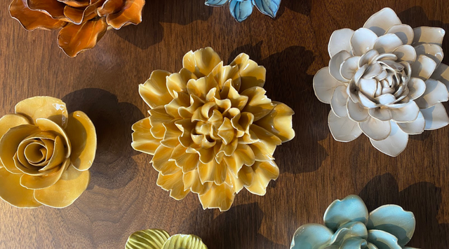 New Ceramic Flowers For Your Spring Table!