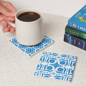 Tangier Soak up Ceramic Coaster Set (4pc)