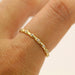 10K Eternity Diamond Hammered Textured Gold Ring
