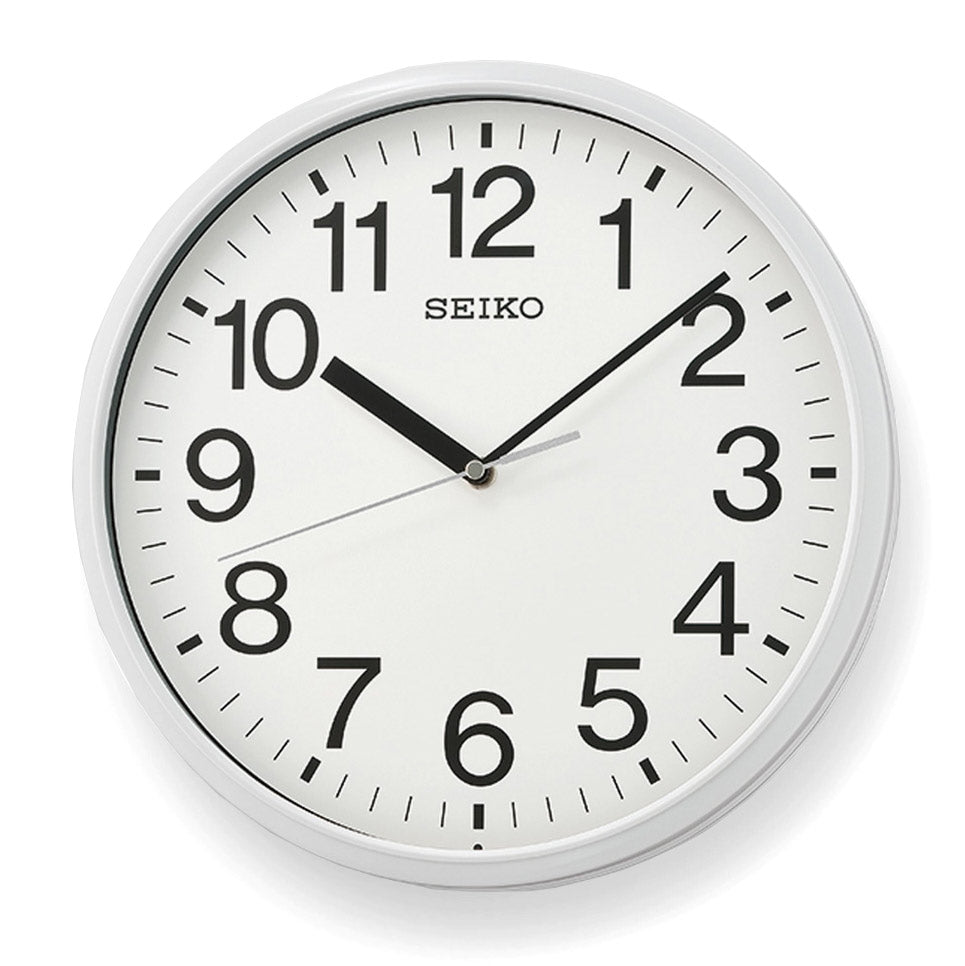 12" Office Wall Clock / White