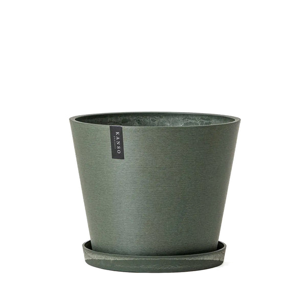 Recycled Tapered Planter 12" / Olive Sage