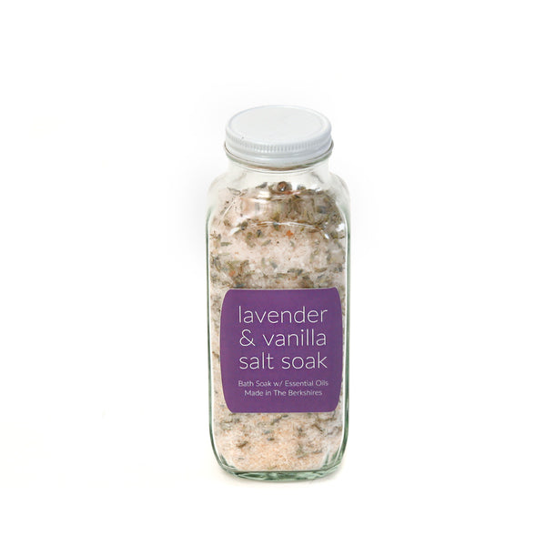 Essential Oil Bath Salt Soak Bottle / Lavender Vanilla