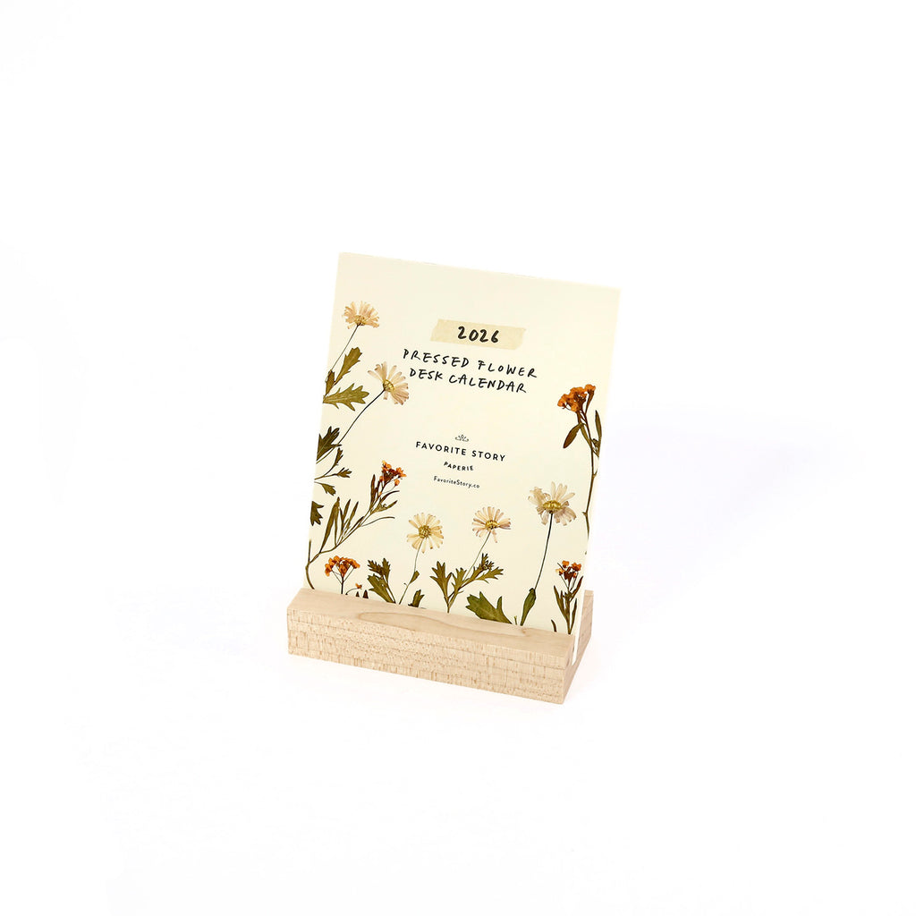 2026 Favorite Story Desk Calendar / Pressed Flowers