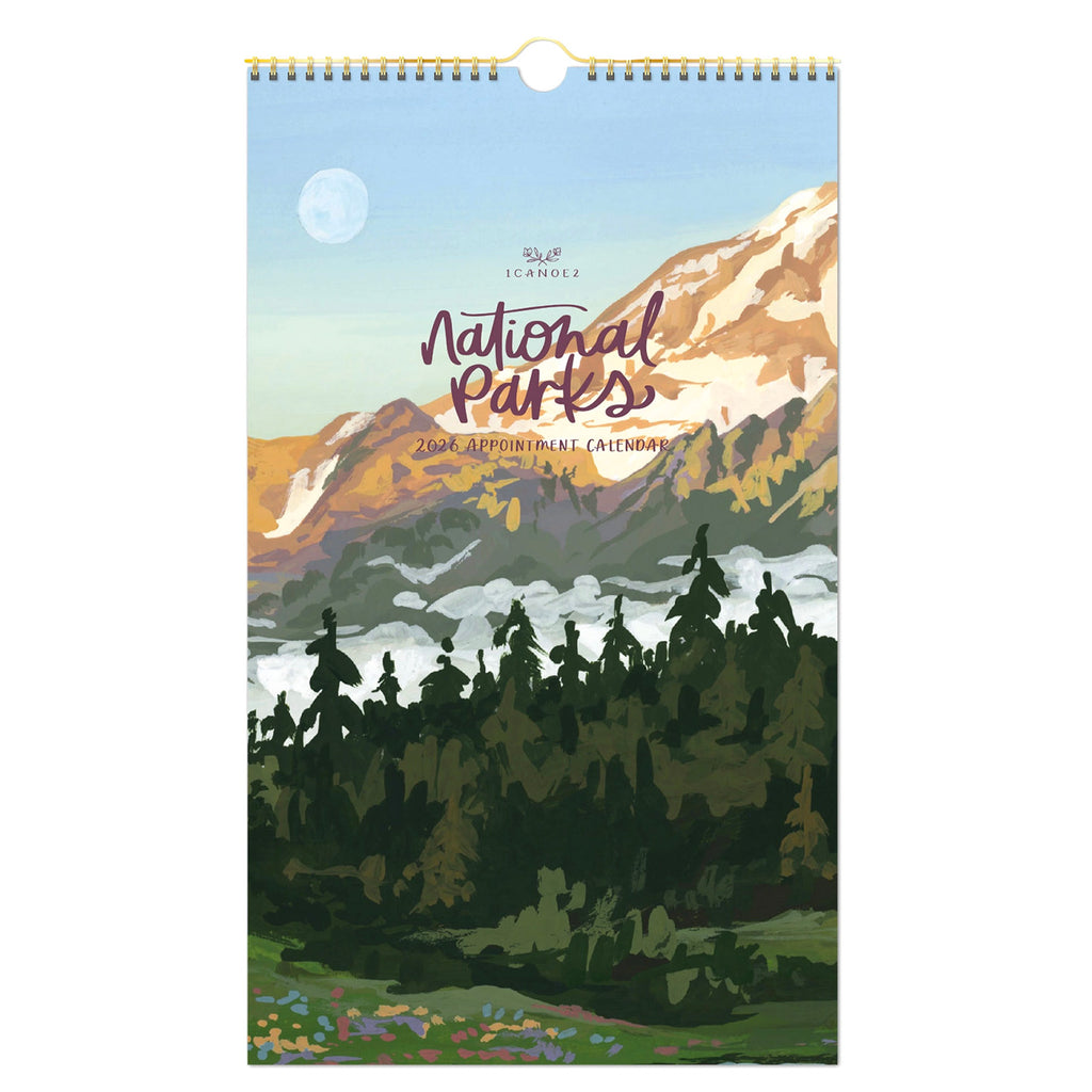 2026 1canoe2 National Parks Calendar