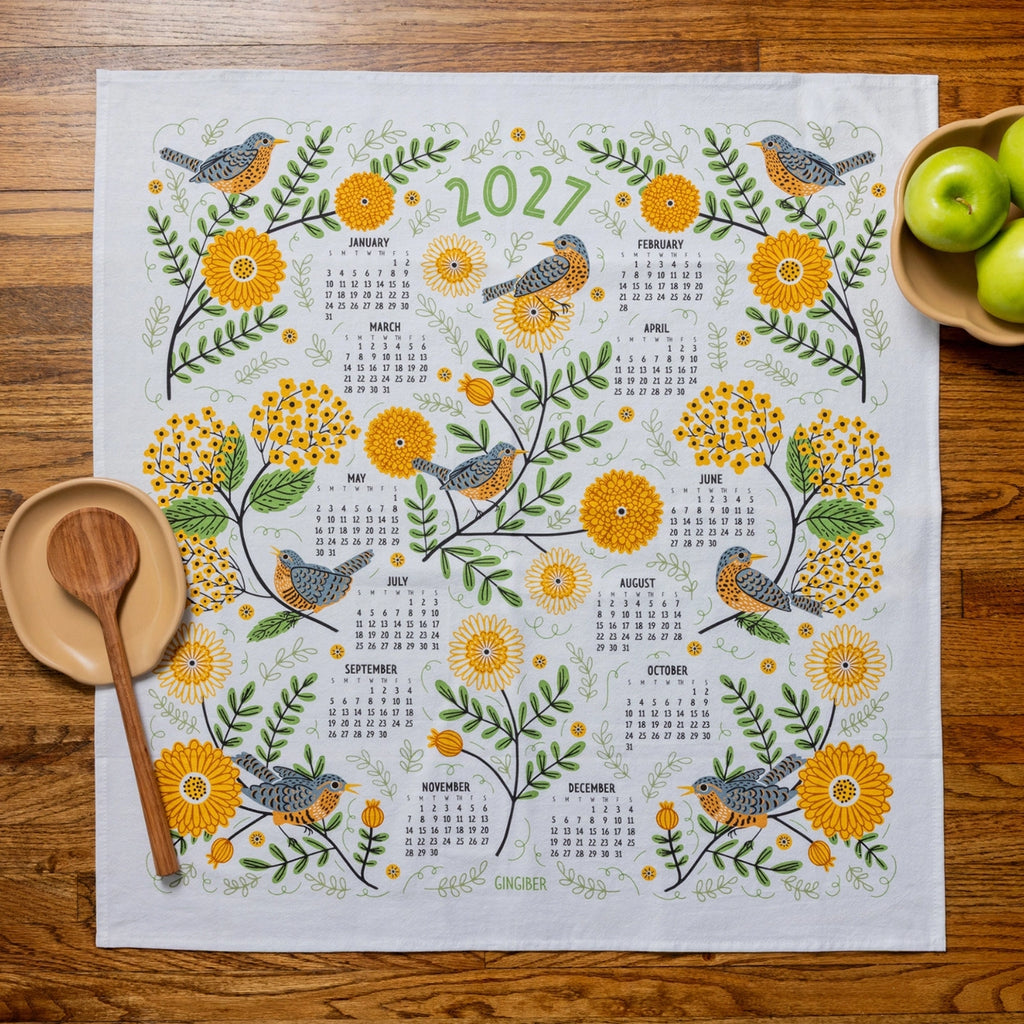 Gingiber Tea Towel / Mums & Robins 2027 Calendar