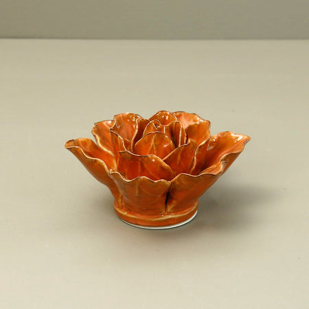 Ceramic Flower / Orange Orchid