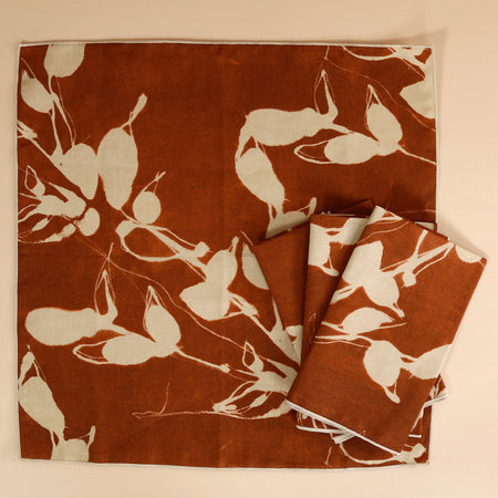 Porto Linen 4pc Napkin Set / Clay