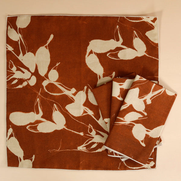 Porto Linen 4pc Napkin Set / Clay