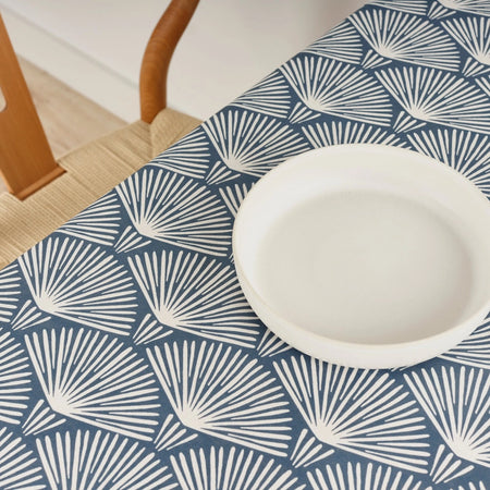 Resin Tablecloth / Fans Blue