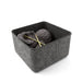 7" Square Felt Storage Bin / Charcoal
