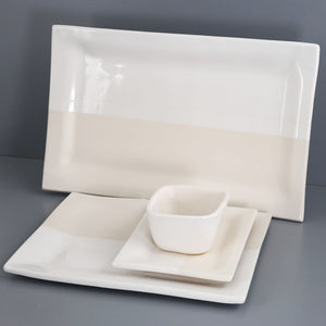 White Duo Square Platter / Large