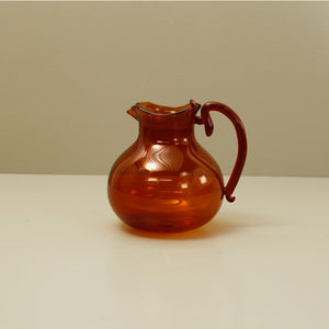 Amber Glass Venetian Pitcher / 25 oz