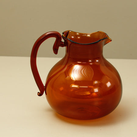 Amber Glass Venetian Pitcher / 25 oz