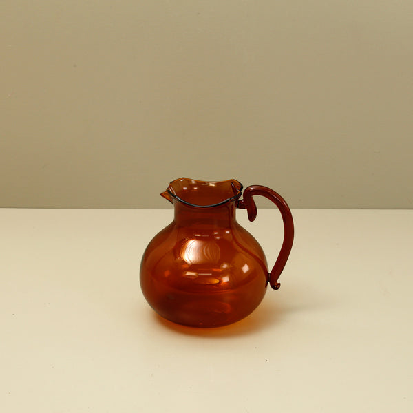 Amber Glass Venetian Pitcher / 25 oz
