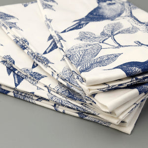 Arbor Birds Blue Dinner Napkins / 4pc