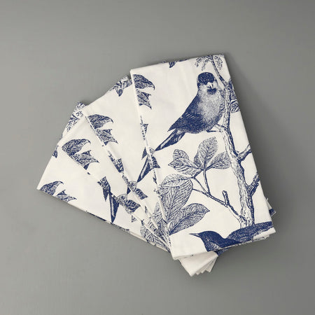 Arbor Birds Blue Dinner Napkins / 4pc