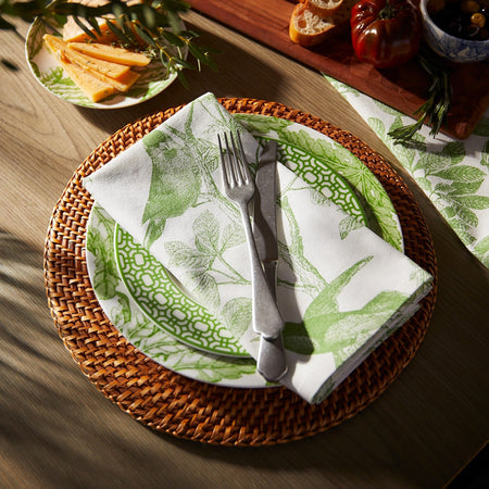 Arbor Birds Green Dinner Napkins / 4pc