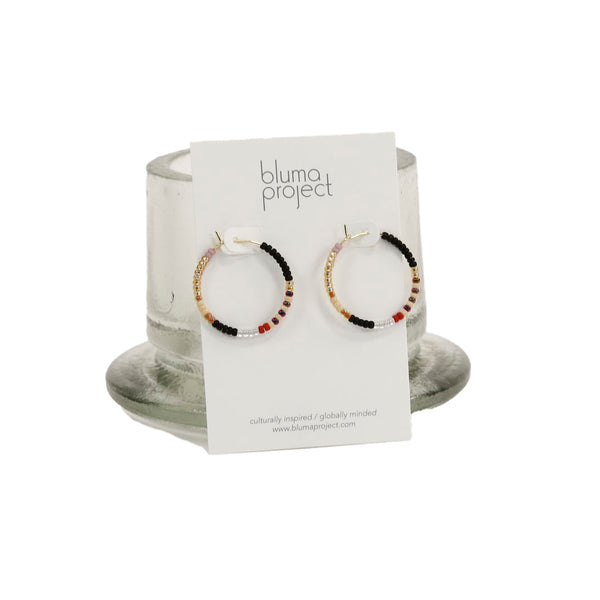 Arnya Hoop Earrings / Small / Black