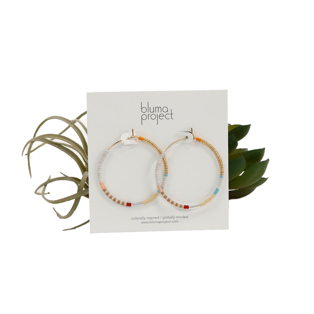 Aryna Hoop Earrings / Large / Latte