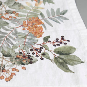 Autumn Garden Linen Table Runner 18" x 57"